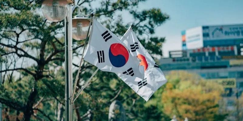 South Korean Flag in Seoul, South Korea